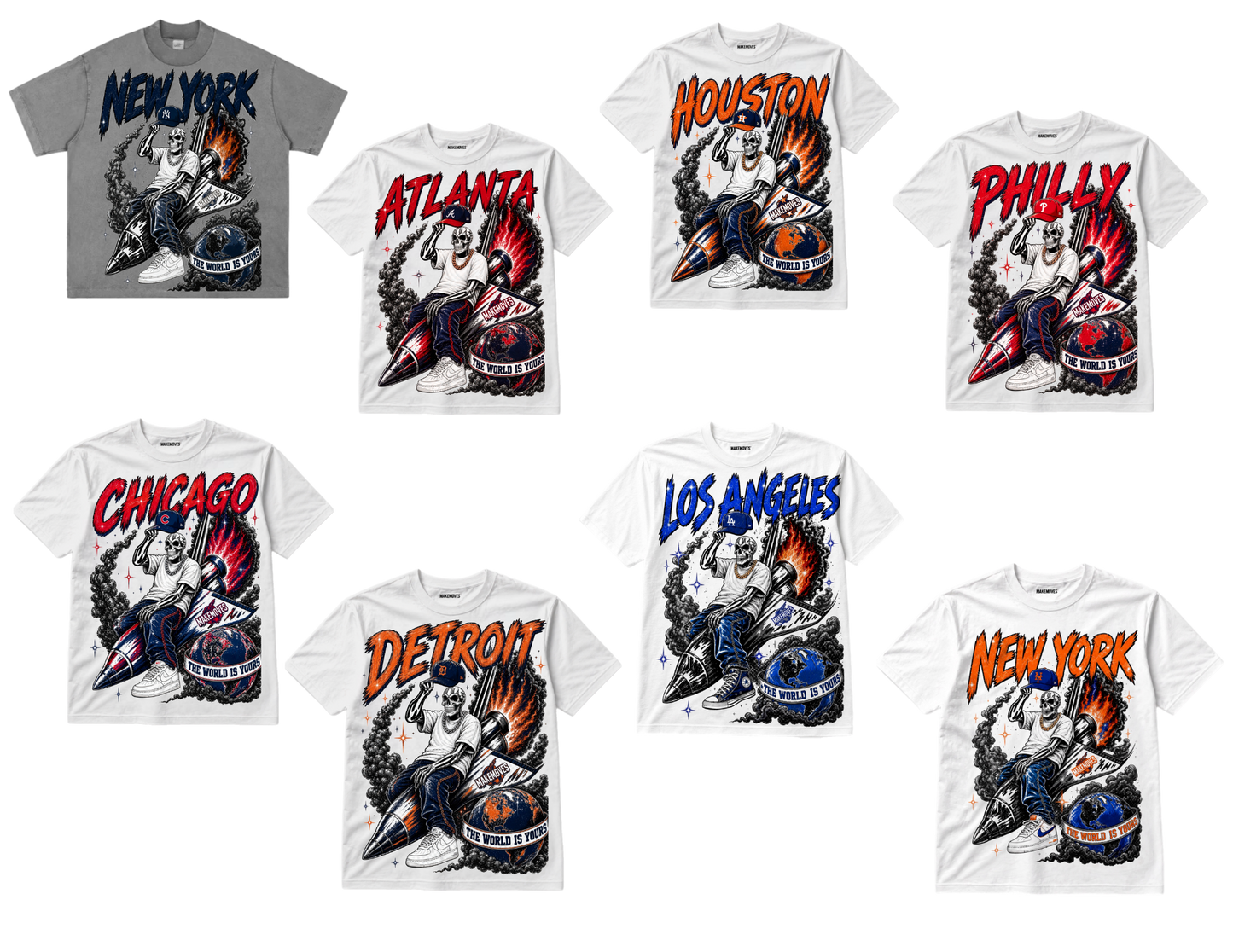 “The World Is Yours” MakeMoves CityPack Heavyweight Tees