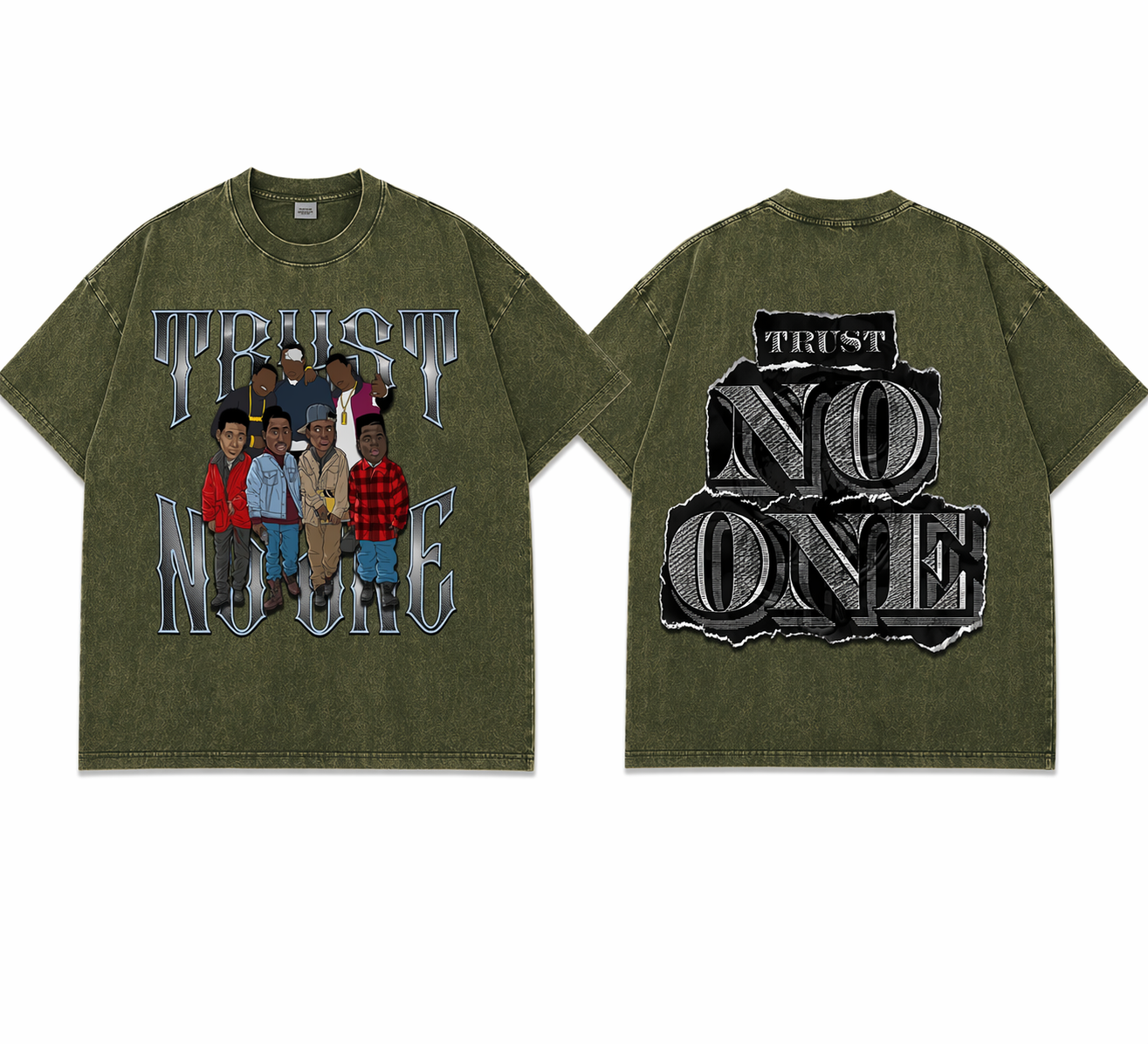 “Trust No One” Heavyweight Garment Dye Twenty4Seven T-Shirt